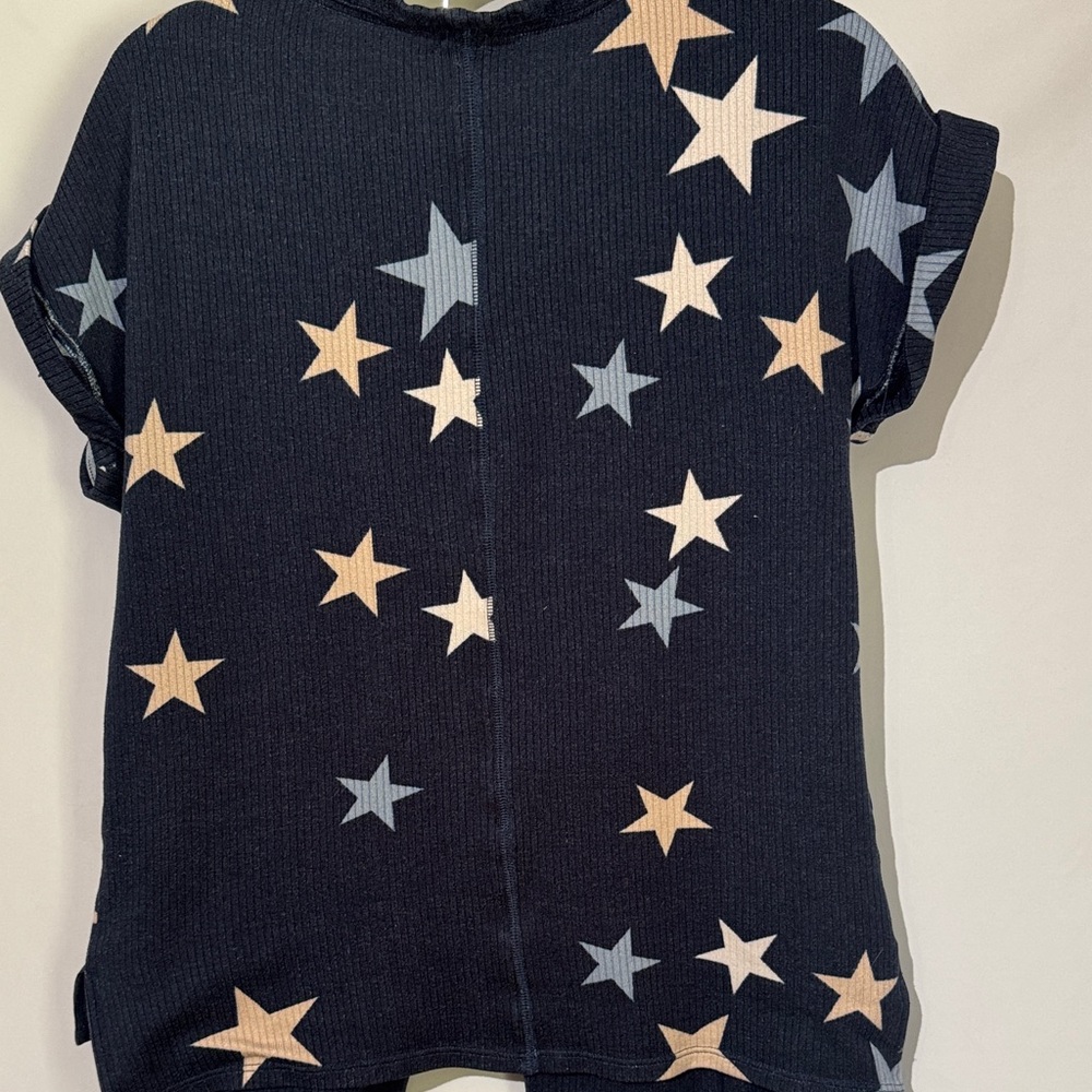 Lucky Brand Navy Star Pajama Set with Blue and Cream Stars - Picture 10 of 11